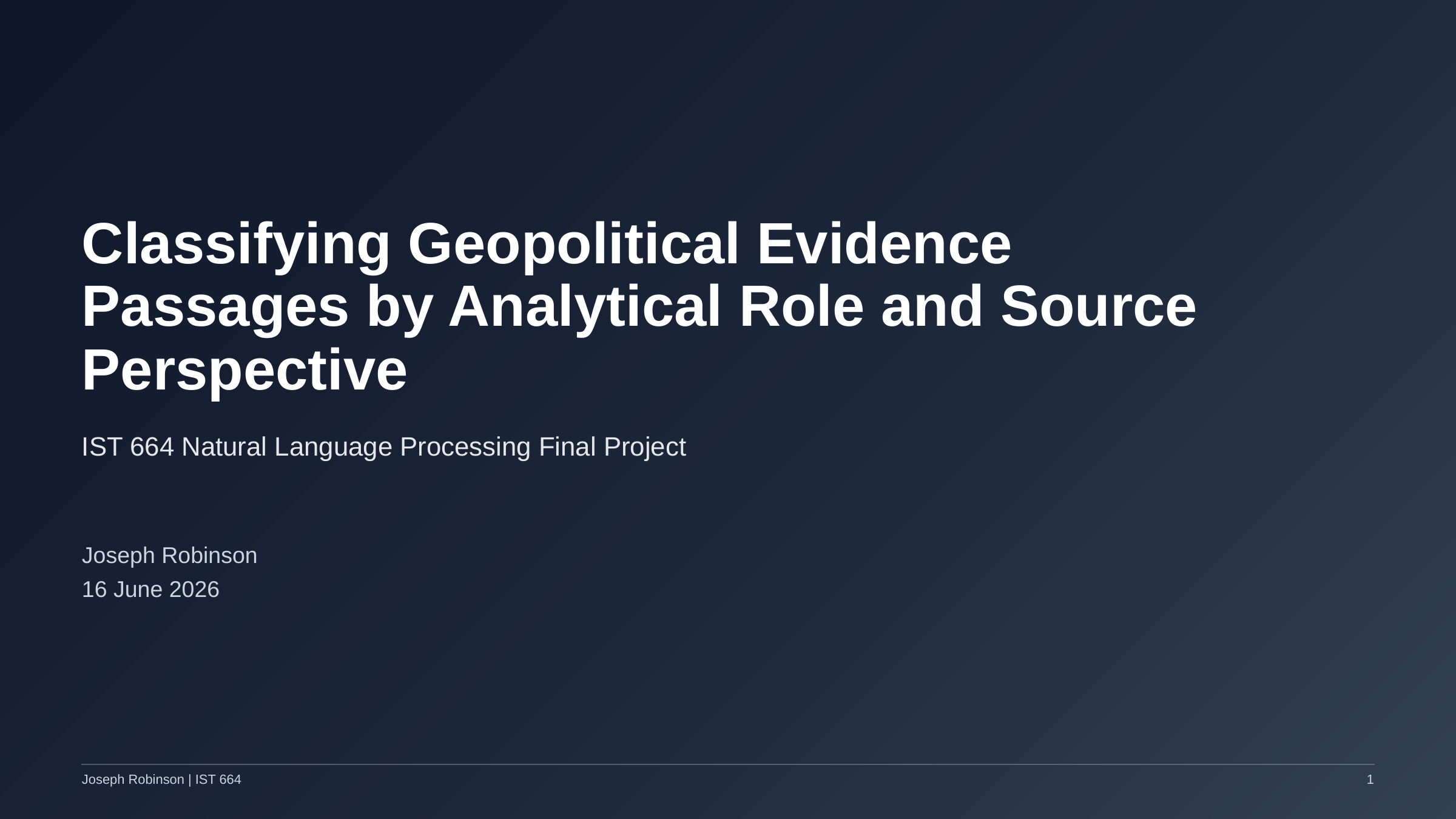 Geopolitical Force Projection NLP Analysis slide 1
